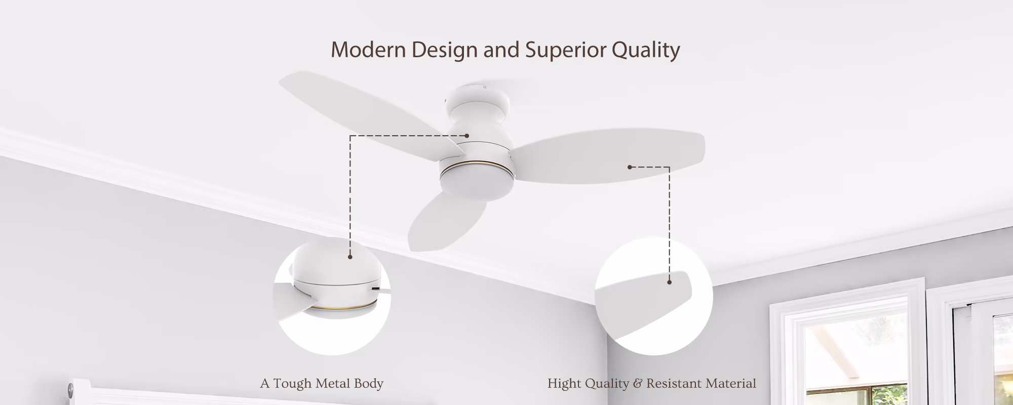 Carro-Smafan-Trendsetter-48-WIFI-Ceiling-Fan-with-Remote-low-profile-brilliant-upscale-design-good-Reliable-Finest-Material