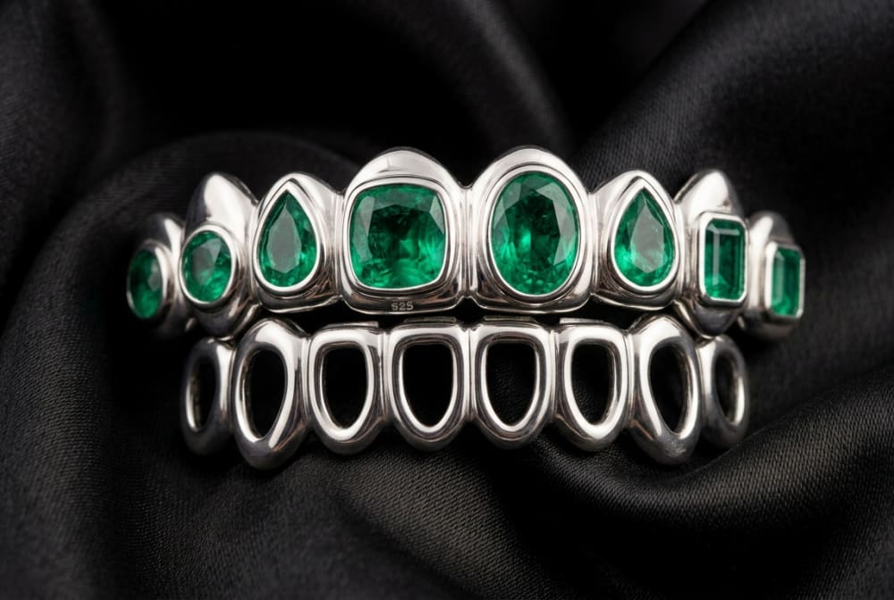 Bezel Grillz · Silver Macro