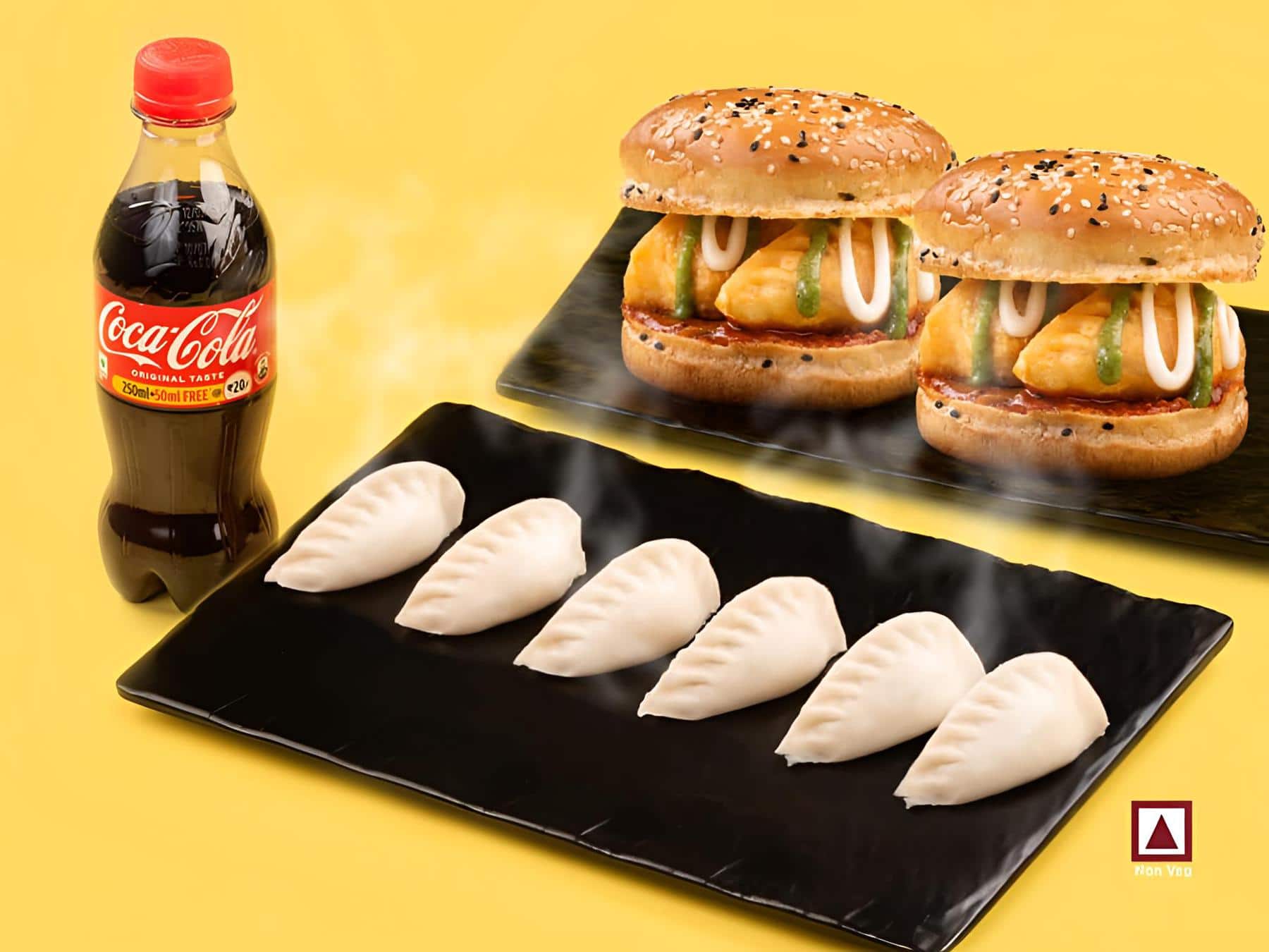 Chicken Himalayan Steam Momo 6Pc + Chicken Moburg 2Pc + One 250ml Coke