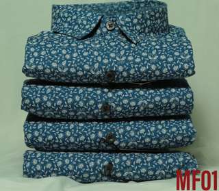 Blue Design White Flower