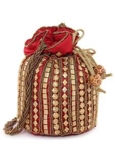 Party Wear Hand. bags Red Colour