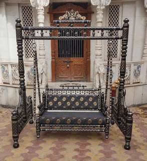 Premium Sankehda Black and Golden Traditional Swings
