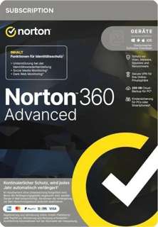 Norton 360 Advanced Antivirus-5 Devices 1 Year for Windows, mac,OS, Android, iOS
