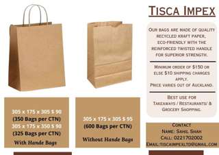 UB paperbag /Takeaway Paper bag / Carry bag / Paperbags / Restaurants Carrybag-Medium 350/ctn With Handle-Medium 350/ctn With Handle