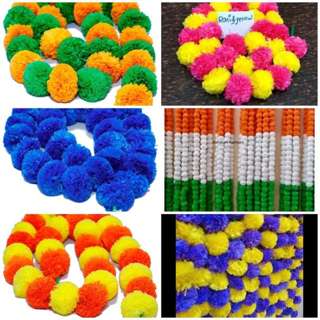 Marigold Garlands For Decoration Set of 5