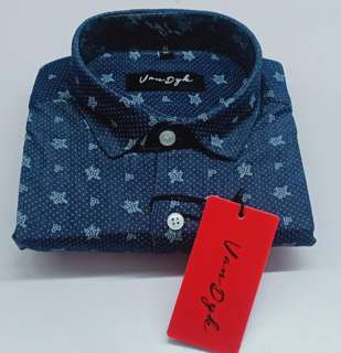 Blue Small Dots & Floral Design