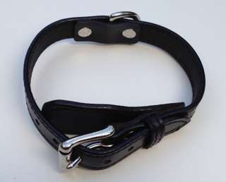 Dog Collar Real Leather Plain In 4 Sizes