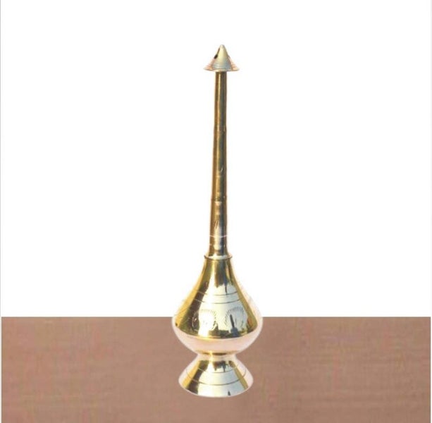 Brass Bottle for Gangajal and Perfume Gulab Pash Sprinklers ( Gold )