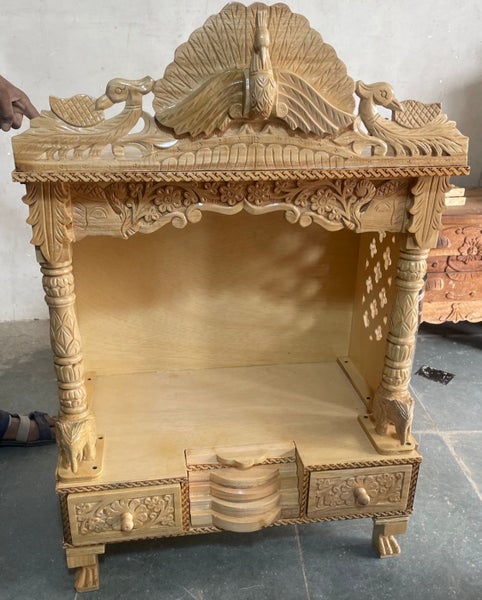 Teak Wood and Sevan Wooden Pooja Temple