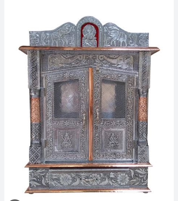 Sliver Antique Pooja Mandir Available in all size.