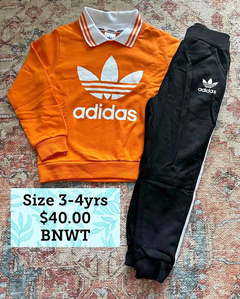 Brandnew ???? Cotton Tracksuit Set ????Collared Orange Longsleeve Top and Black Pants Collection