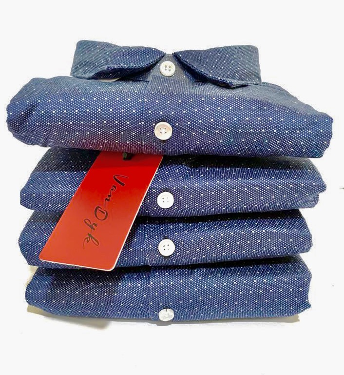 Blue White Small Dotted