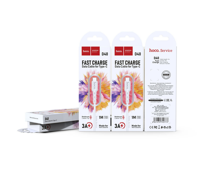 USB C Charger Cable HOCO D40 3A - 1M