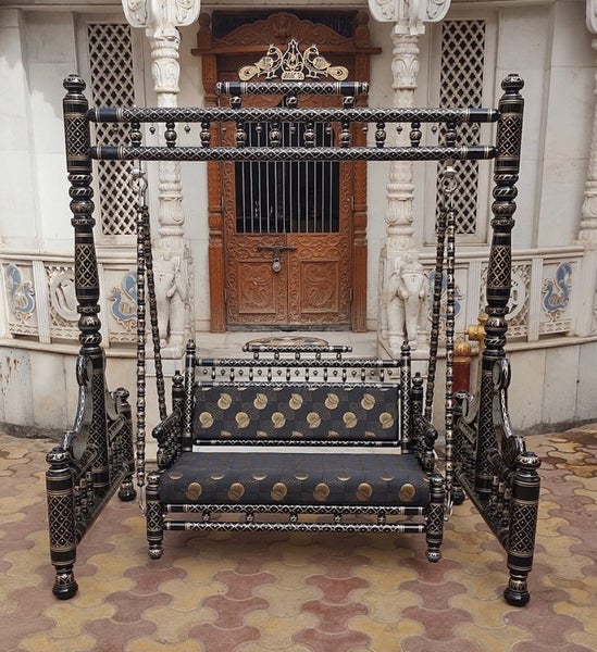 Premium Sankehda Black and Golden Traditional Swings