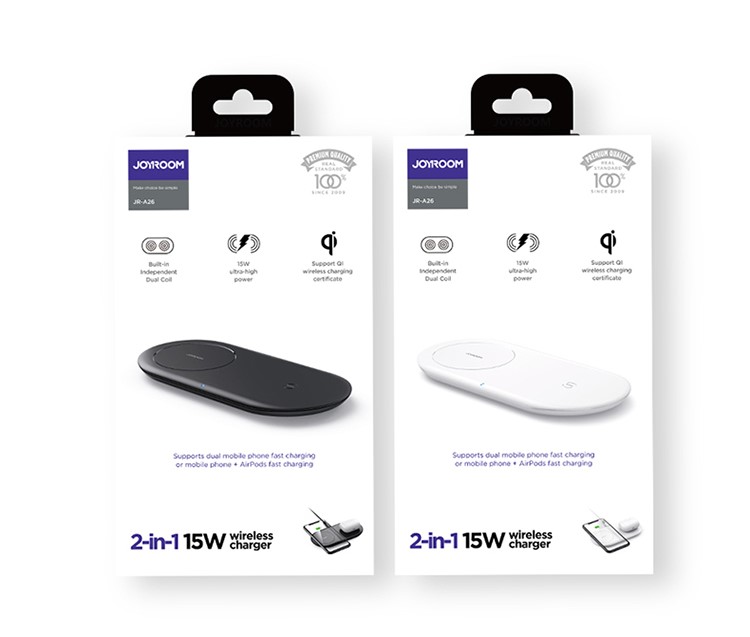 Fast Wireless 2-in-1 Charing Pad for iPhone, Apple Watch (JR-A26)