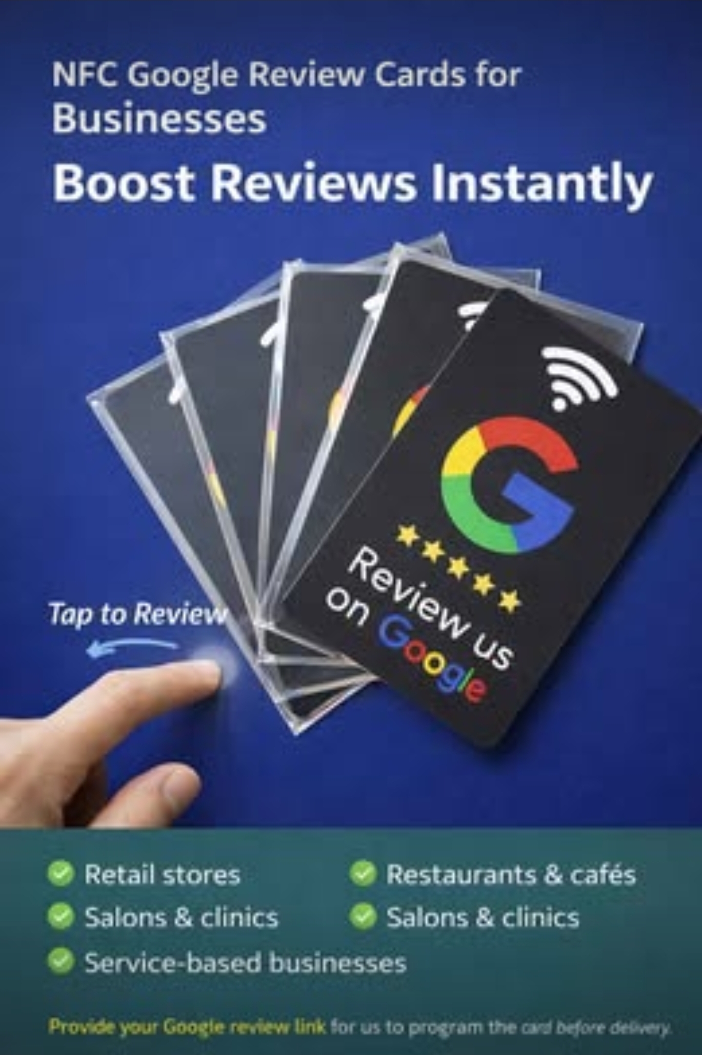 NFC Google Review Cards for Businesses - Boost Reviews Instantly