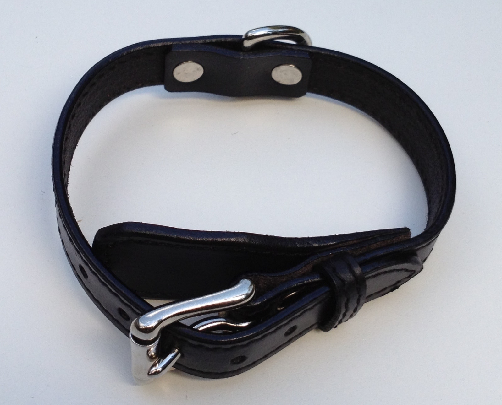Dog Collar Real Leather Plain In 4 Sizes