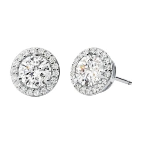 Michael Kors Women s Sterling Silver Cz Halo Studs MKC1035AN040