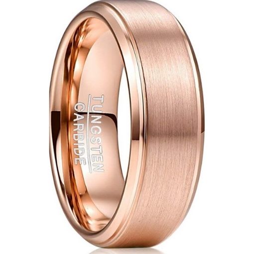 Tungsten Carbide Ring Rose Gold Stream Rose Gold 1.976 cm