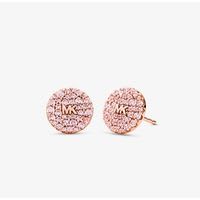 Michael Kors Women s 14k Rose Goldplated Sterling Silver Logo Studs MKC1033AN791