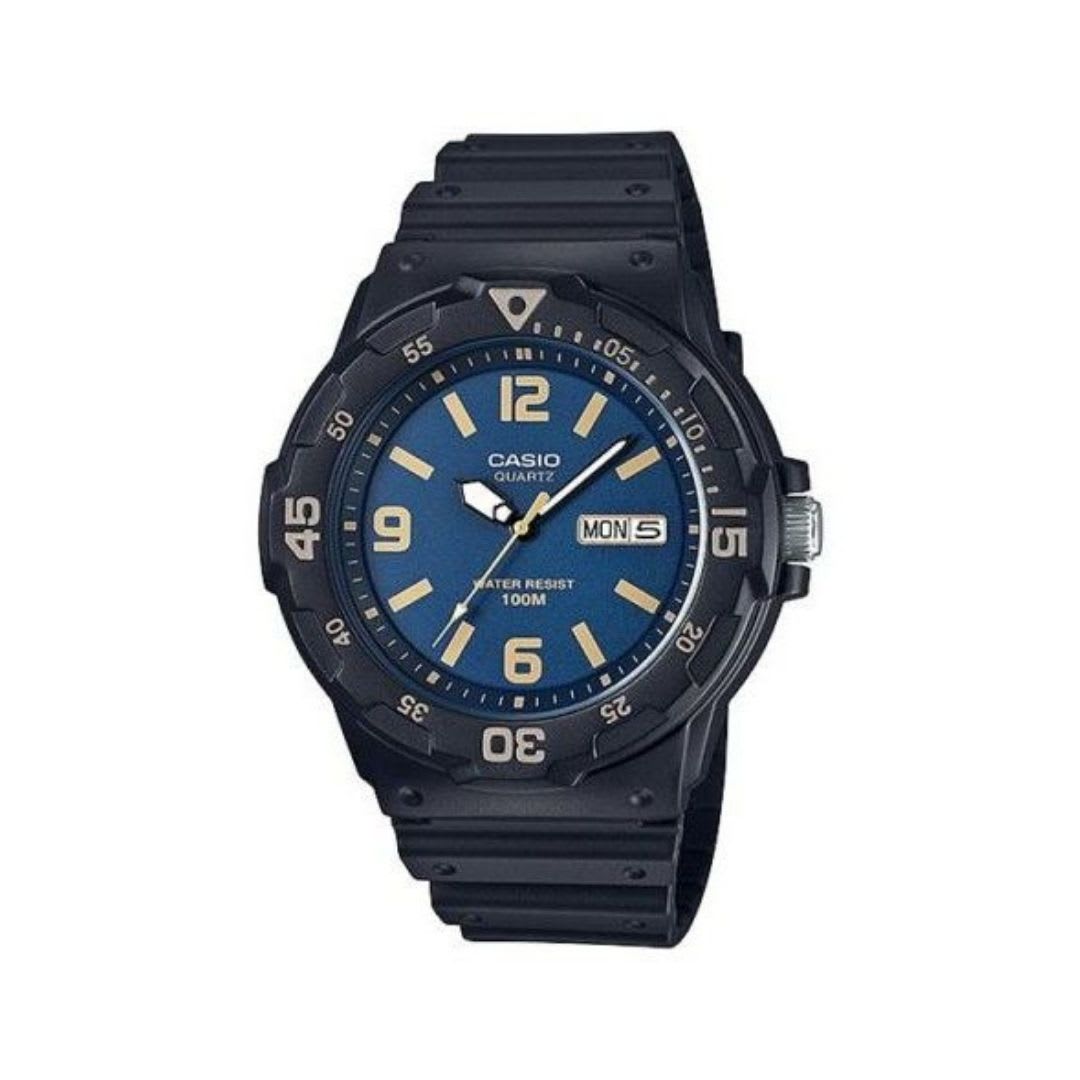 Casio Men s MRW-200H-2B3VDF_Standard_Collection_Watch_-_Black_Blue_kd4xrx