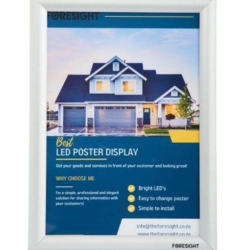 Foresight A3 LED Poster Display Light Box With Snapping Frame Wall Mounted LED Display. Illuminate your posters with ease!