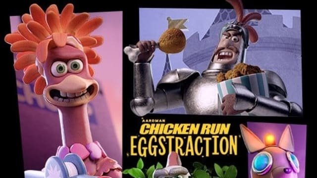 Chicken Run: Eggstraction featuring the voices of Jane Horrocks and David Bradley