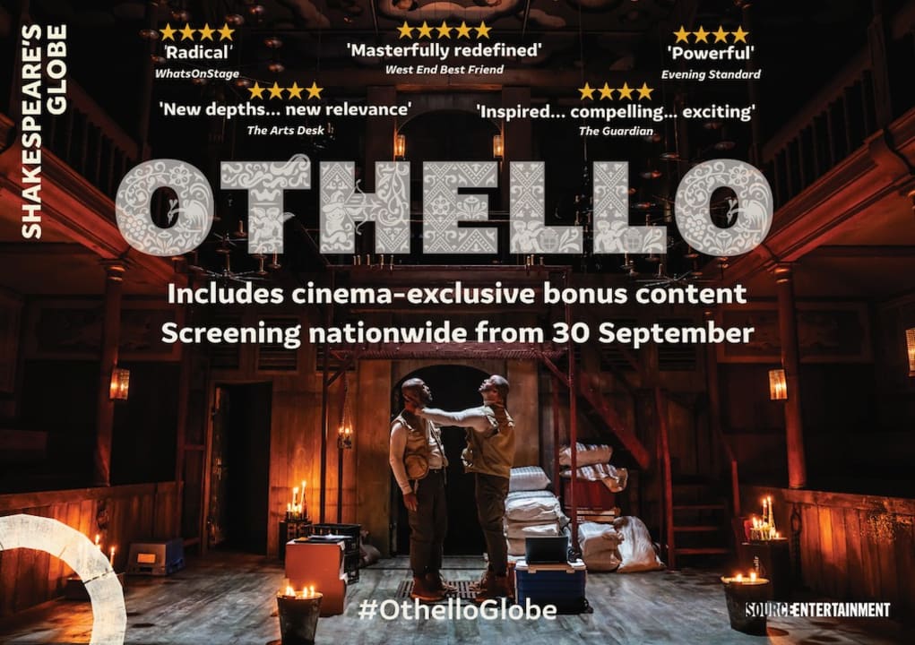 The Globe's 'Othello' in cinemas from today
