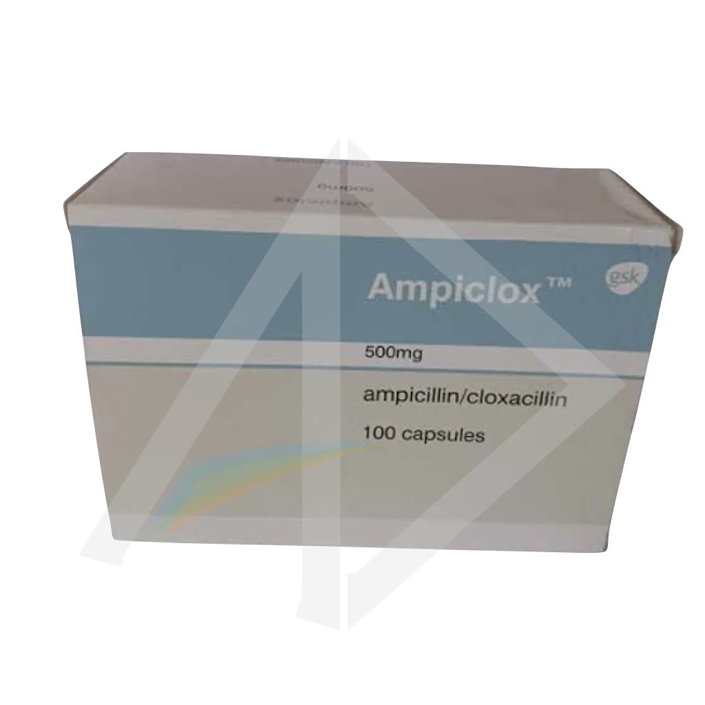 Ampicloxa 500mg (Ampicillin &amp; Cloxacillin) Antibiotic Capsules - 1 Strip of 10 Capsules