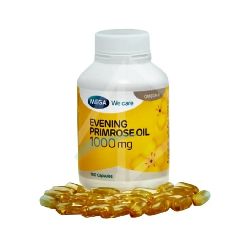 Mega Evening Primrose Oil 1000mg - 1 Bottle of 30 Softgels
