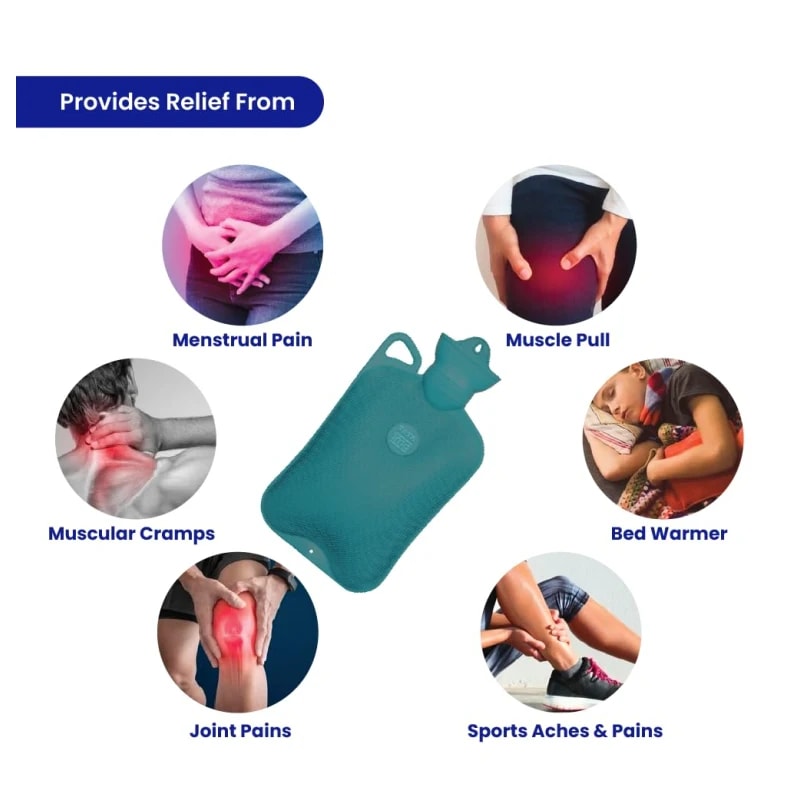 Leakproof Rubber Hot Water Bottle - 1 Unit