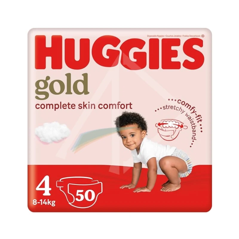 Huggies Gold Ultra-Absorbent Baby Diapers - 1 Pack of 50 Diapers