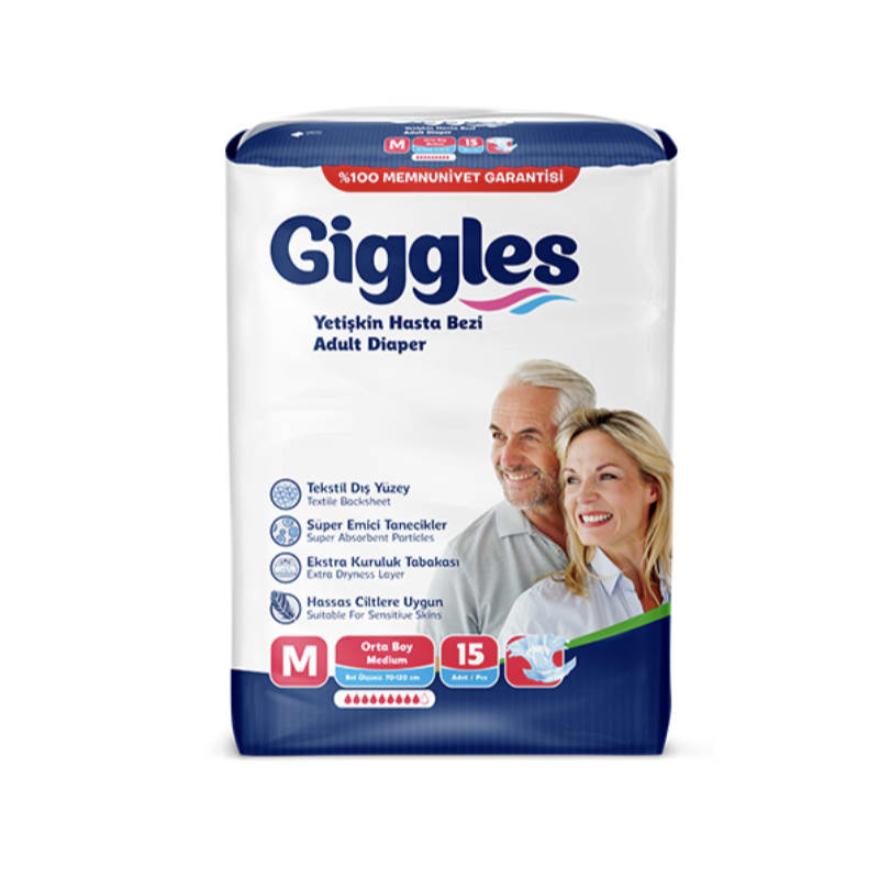 Giggle Adult Incontinence Brief Diapers - 1 Pack of 10 Diapers