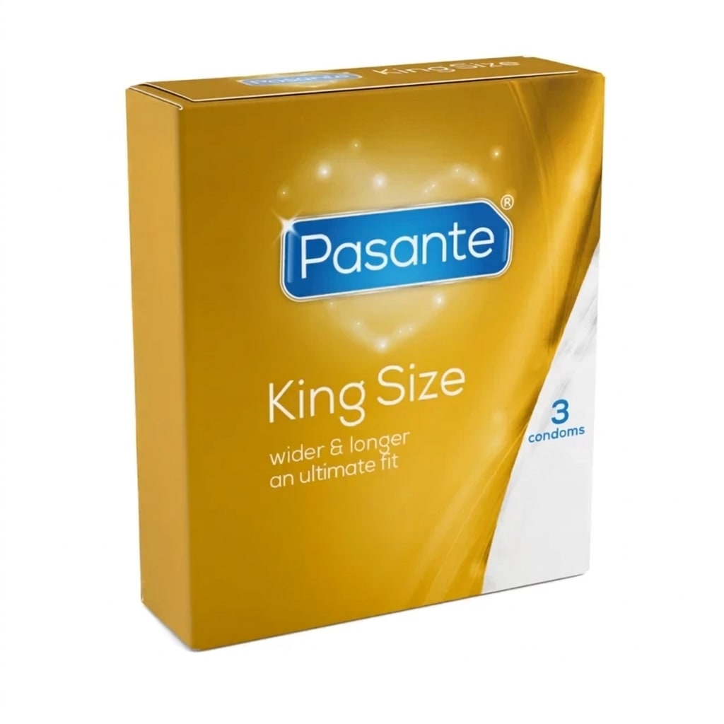 Kingsize Extra Large Natural Latex Condoms - 1 Pack of 3 Condoms
