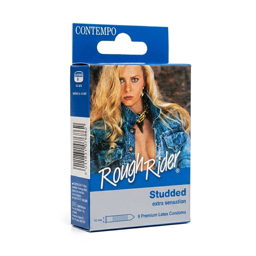 Rough Rider Studded Extra Sensation Condoms - 1 Pack of 3 Condoms