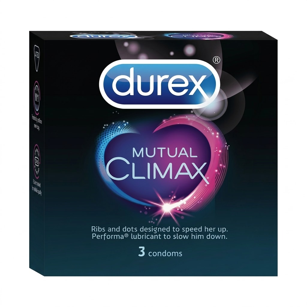 Durex Mutual Climax Delay Condoms - 1 Pack of 3 Condoms