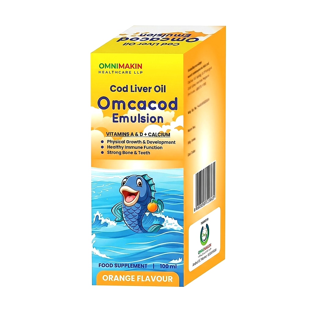 Omcacod Cold Liver Oil Orange Flavor - 100mils