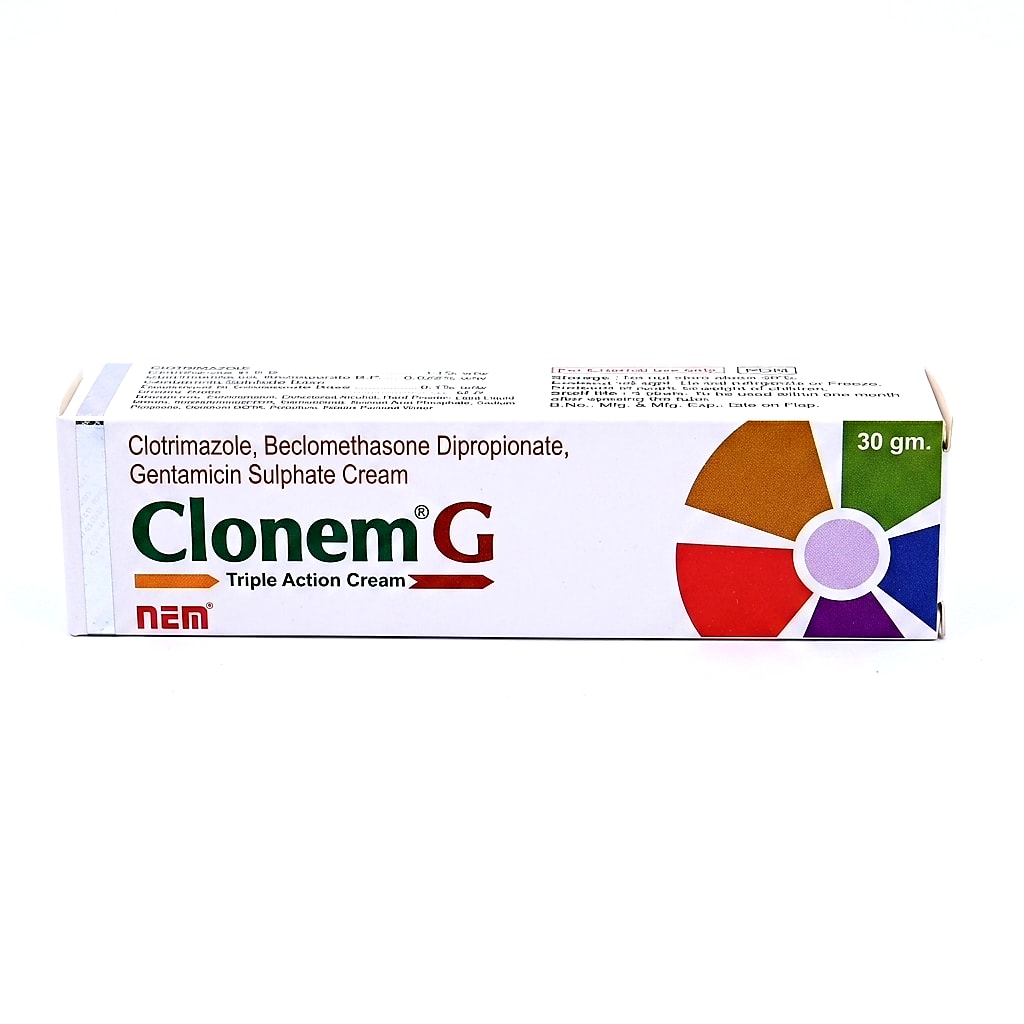 Clonem G Triple Action Skin Cream - 30g Tube