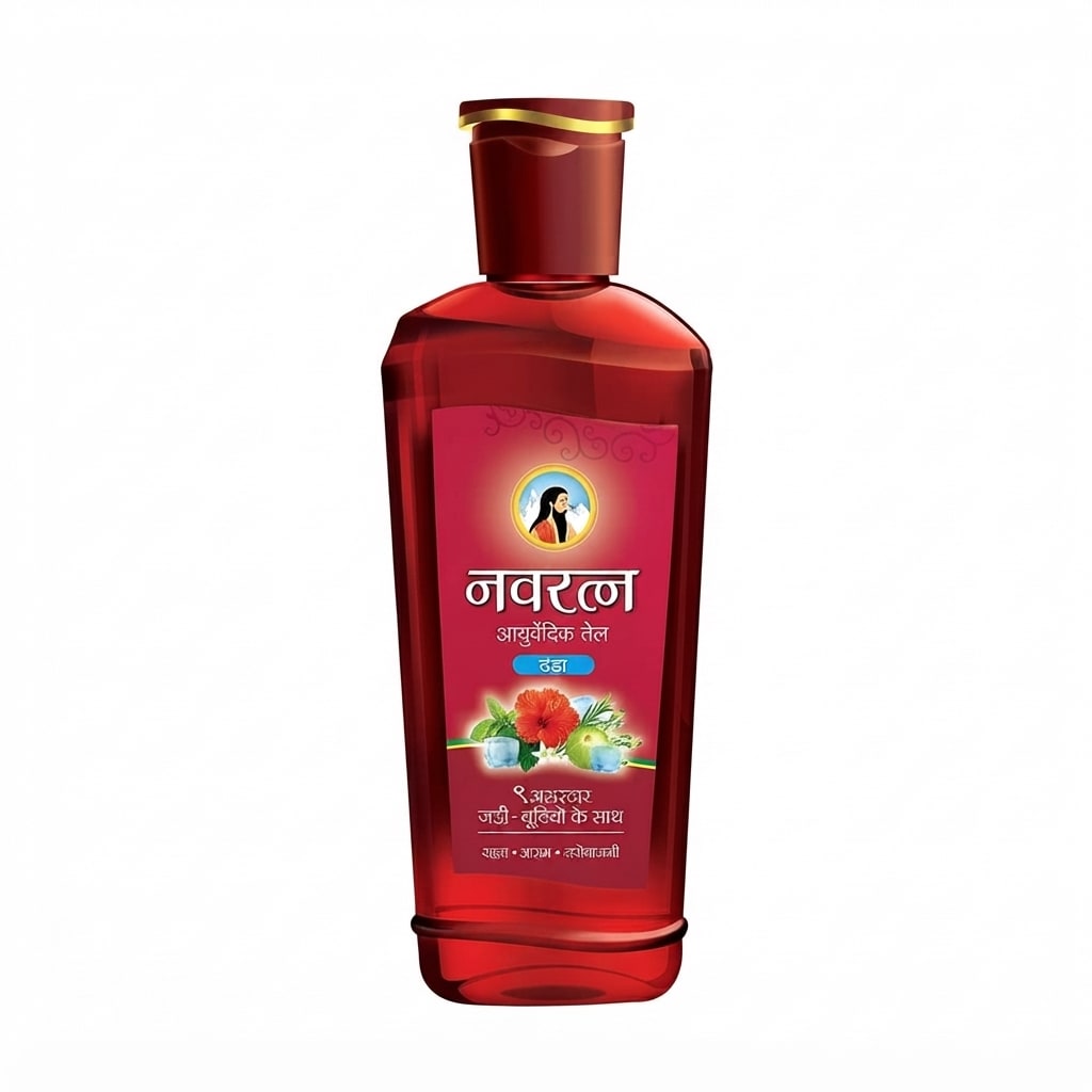 Navratna Ayurvedic Cooling Massage Oil - 300ml Bottle