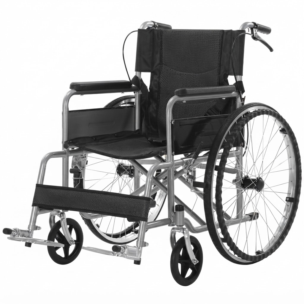 MediFold Lightweight Foldable Wheelchair (15kg) - 1 Unit