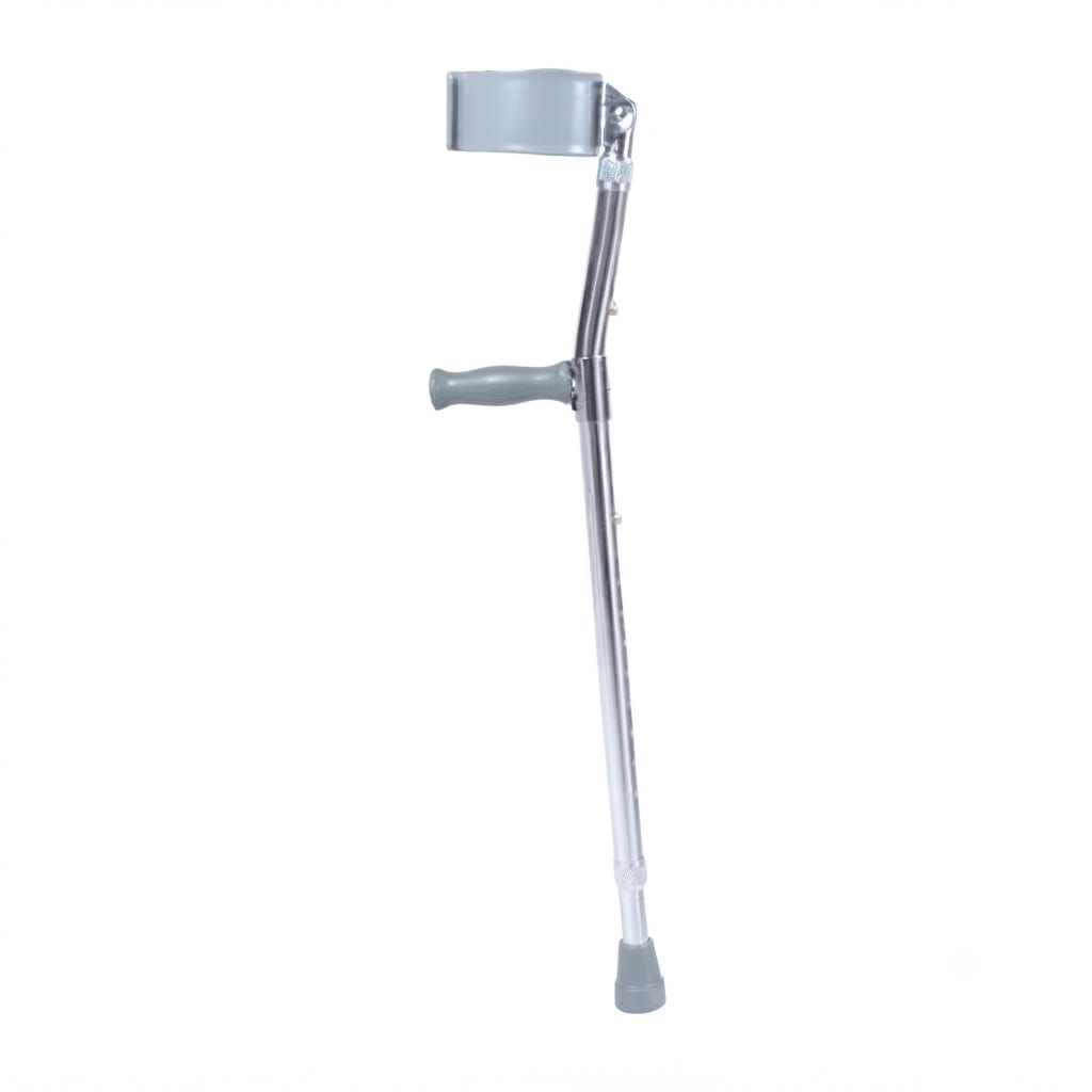 Height Adjustable Aluminum Forearm Crutches - 1 Pair