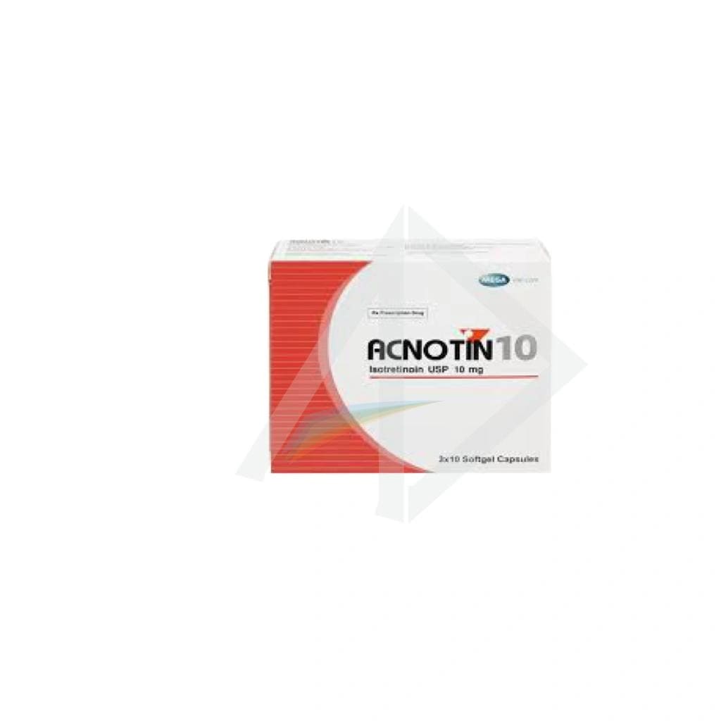 Mega We Care Acnotin 10mg Isotretinoin Capsules - 1 Box of 30 Capsules