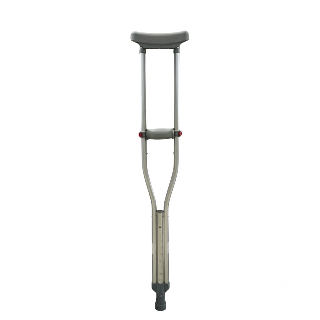Auxiliary Underarm Aluminum Crutches - 1 Pair