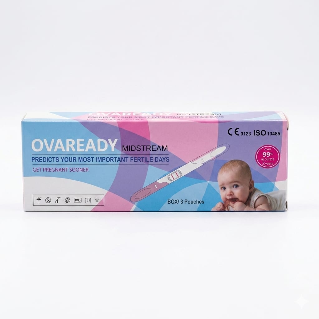 OVAREADY Midstream Ovulation Kit - 1 Pack of 5 Tests