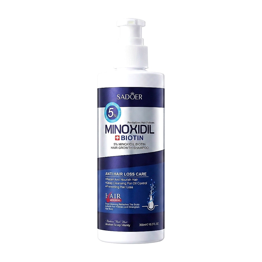 Sadoer Minoxidil 5%& Biotin Hair Growth Shampoo - 300ml