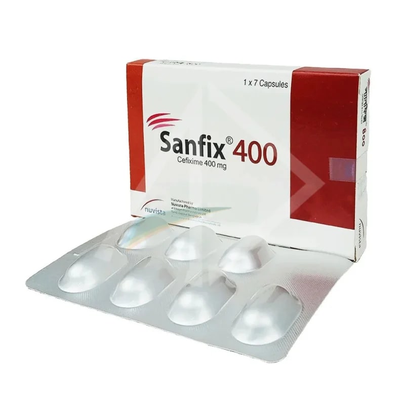 Sanix 200mg Cefixime Antibiotic Tablets - 1 Strip of 10 Tablets