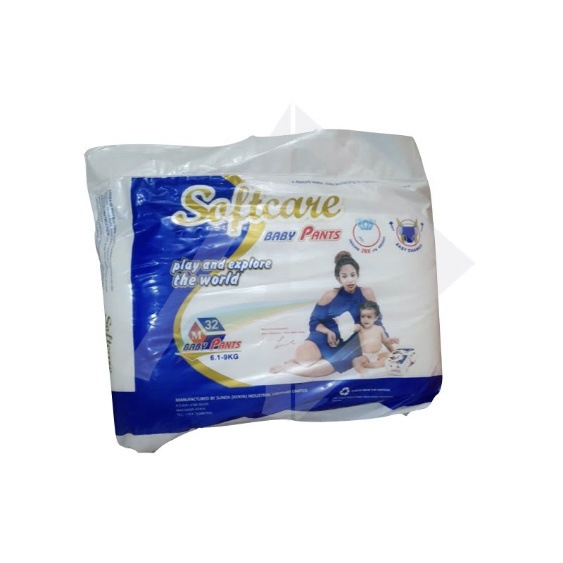 Softcare Premium Soft Baby Diapers (Small, 3-6kg) - 1 Pack of 40 Diapers