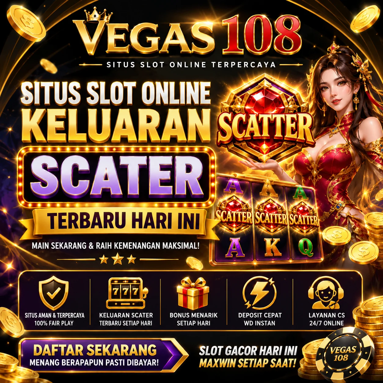 VEGAS108 | Situs Slot Online Keluaran Scater Terbaru Hari ini