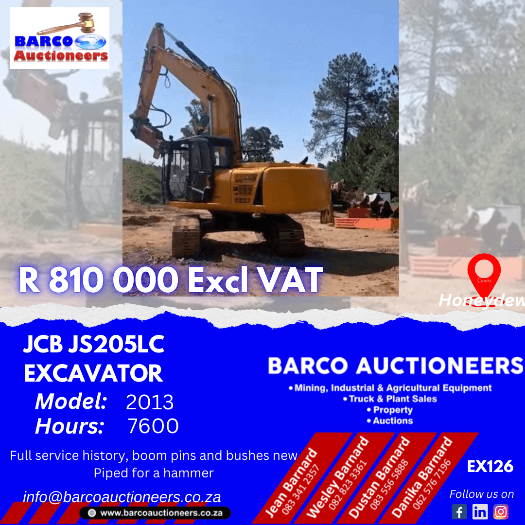 EX126_JCB JS205LC Excavator 2013 model