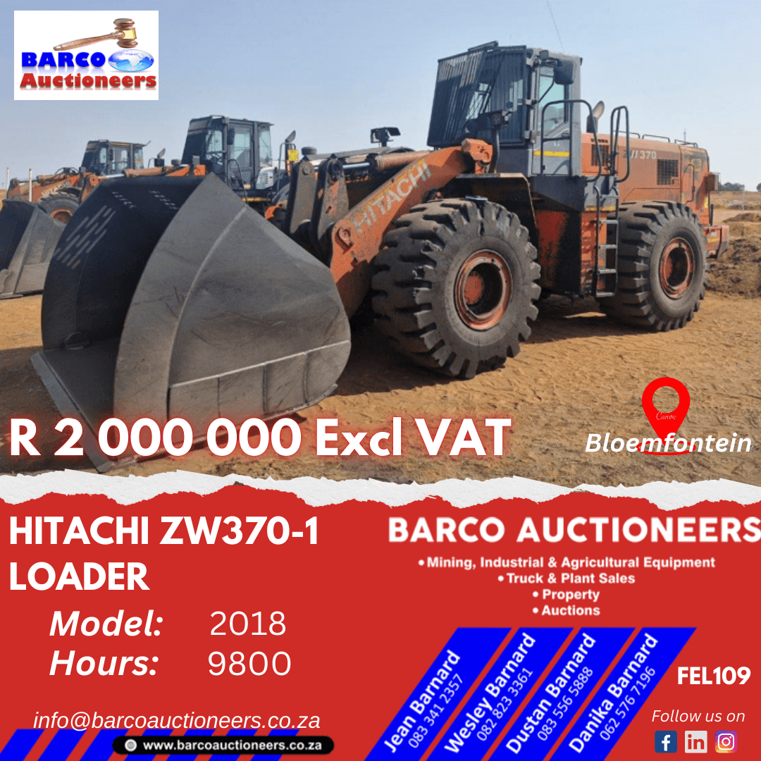 FEL109_Hitachi ZW370-1 Loader 2018 model